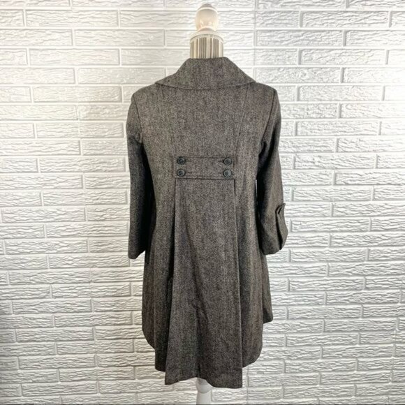 CAbi Greyish Brown Tweed Wool Coat - Picture 6 of 6
